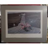 L/E signed print - Masters of the Mountain by Rod Organ & signed by Steve Hislop