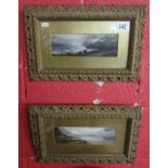 Pair of oils - Coastal Landscapes to include 1 initialled F.W.