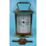 Carriage clock by Bernard Freres of Bicester - Working with key