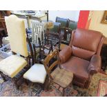 Large collection of chairs, stools, etc (BUYER TO TAKE ALL)