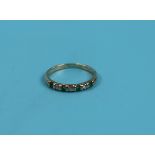 Gold emerald & diamond half hoop ring