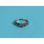 Gold diamond solitaire ring