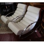 Pair of Dwell Bruco lounge rocking chairs