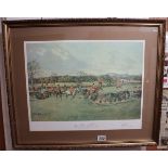 L/E signed hunting print - The Worcestershire Hounds from Little Monkwood by John King