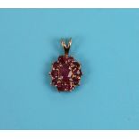 Gold ruby set pendant