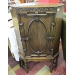 Oak corner cupboard