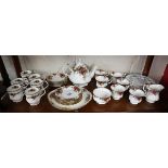 Royal Albert Old Country Roses tea service together with 5 other Royal Albert plates