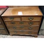 Victorian mahogany chest of 2 over 3 drawers - Approx W: 86cm D: 45.5cm H: 78cm
