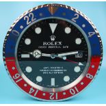 Good quality reproduction Rolex advertising clock with sweeping second hand - GMT Master 2 Pepsi