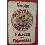 Reproduction metal 'Players Navy Cut Tobacco' sign