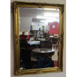 Bevelled glass gilt framed mirror - Approx 77cm x 104cm