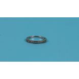 White gold half eternity ring