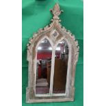 Reproduction Gothic style mirror - Approx H: 117cm