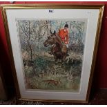 Signed Michael Line hunting print