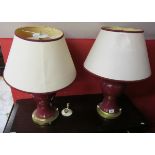 Pair of large ceramic lamps