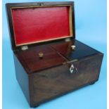 Walnut tea caddy