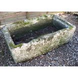 Antique stone trough - Approx W: 94cm D: 55cm H: 32cm