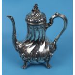 Silver French teapot (Minerva hallmark) - Approx gross weight 616g
