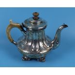 Silver German teapot (Hamburg hallmark 1829 - 1857) - Approx gross weight 482g