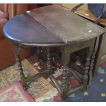 Small antique oak gateleg table
