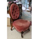 Victorian button-back nursing chair