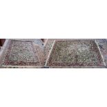 Pair of wool animal themed patterned rugs - Approx 244cm x 168cm