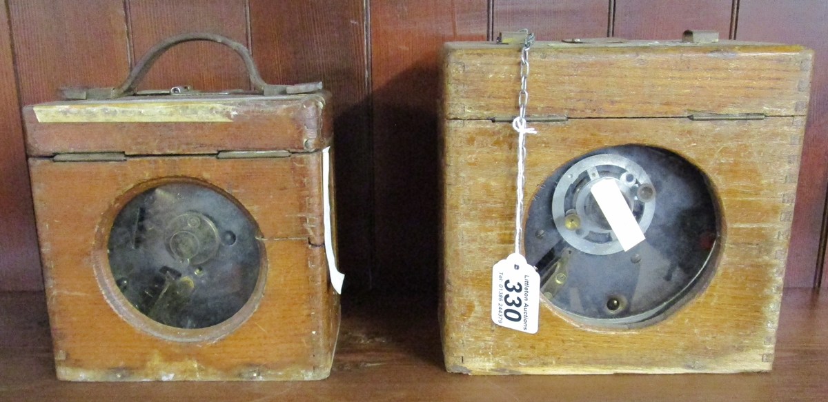 2 pigeon racing clocks