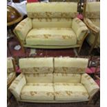 2 blonde elm framed Ercol sofas