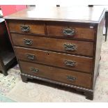 Georgian oak chest of drawers with secret drawers - Approx W: 102cm D: 52cm H: 95cm