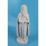 Bisque figure of Abraham - Approx H: 42cm