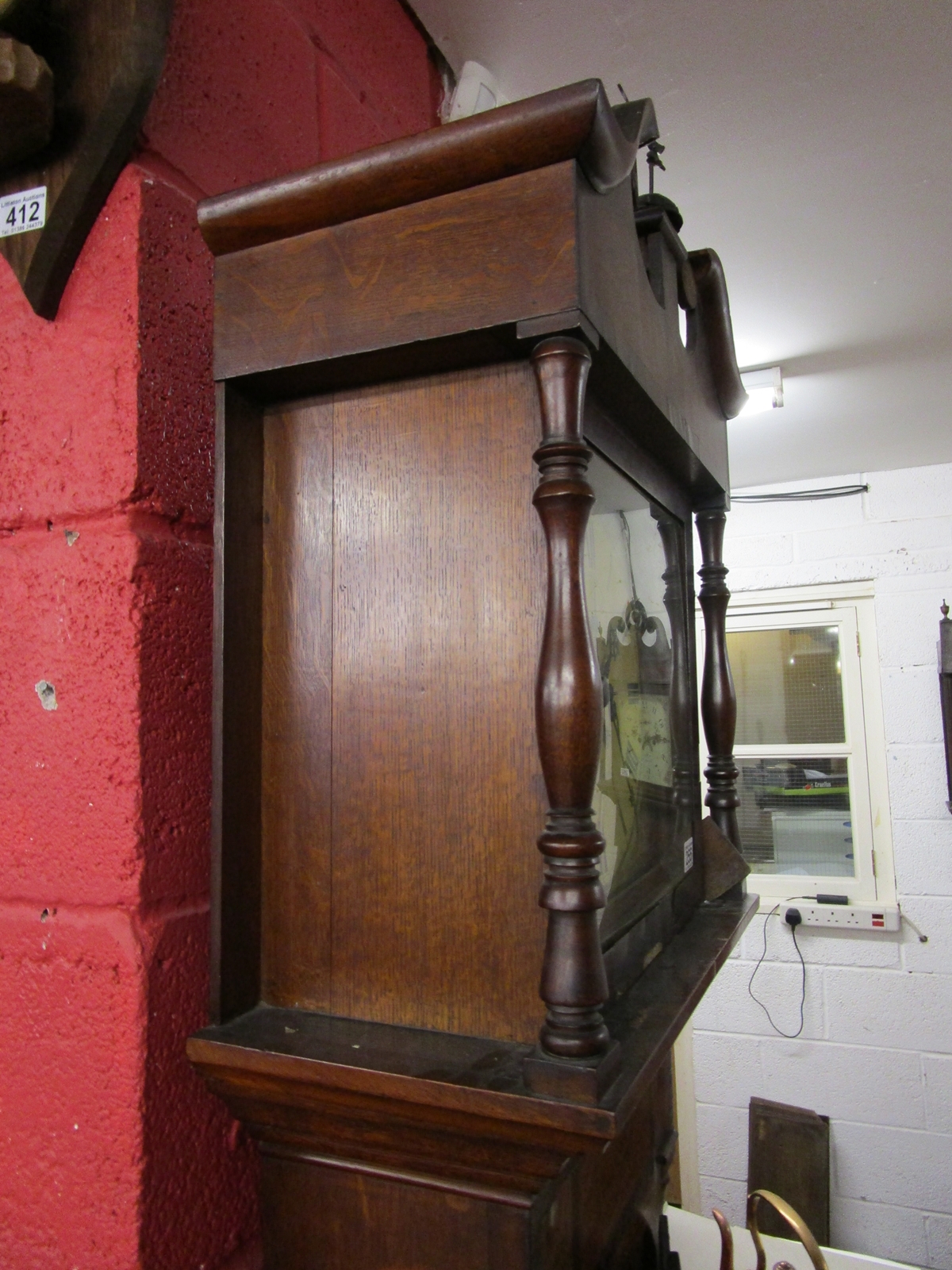 Georgian 8 day grandfather clock by John Mason of Worcester in good working order - Image 12 of 12