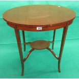Mahogany inlaid occasional table