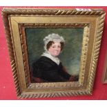 Small oil of Victorian lady