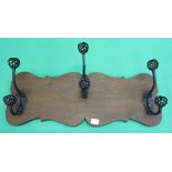 3 coat rack with gothic style hooks