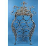 French metal wine rack