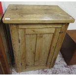 Chunky antique pine pantry cupboard - Approx W: 72cm D: 52cm H: 94cm