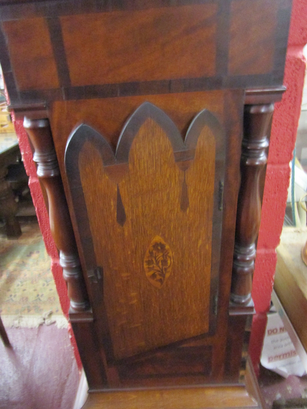 Georgian 8 day grandfather clock by John Mason of Worcester in good working order - Image 9 of 12