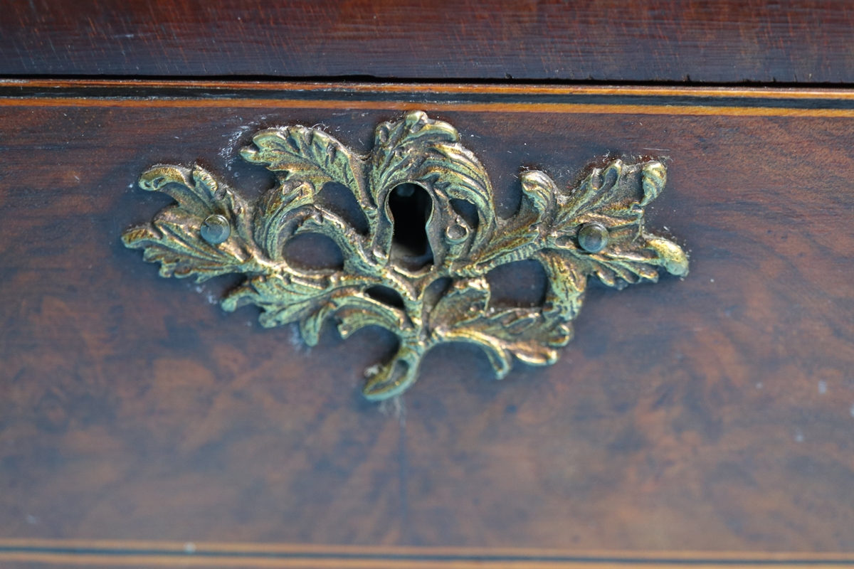 Walnut inlaid tea caddy - Image 3 of 4