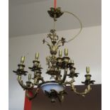 Brass chandelier