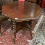 2 tier octagonal occasional table