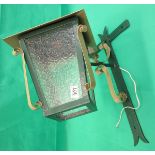 External wrought iron and glass light fitting