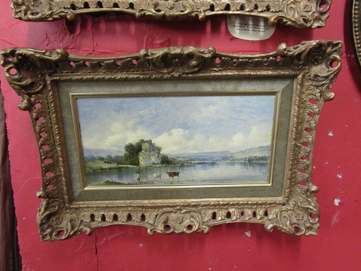 Pair of fine early oils in ornate gilt frame - Image 3 of 4