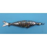 Silver antique articulated fishing lure