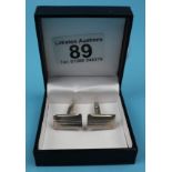 Silver cufflinks