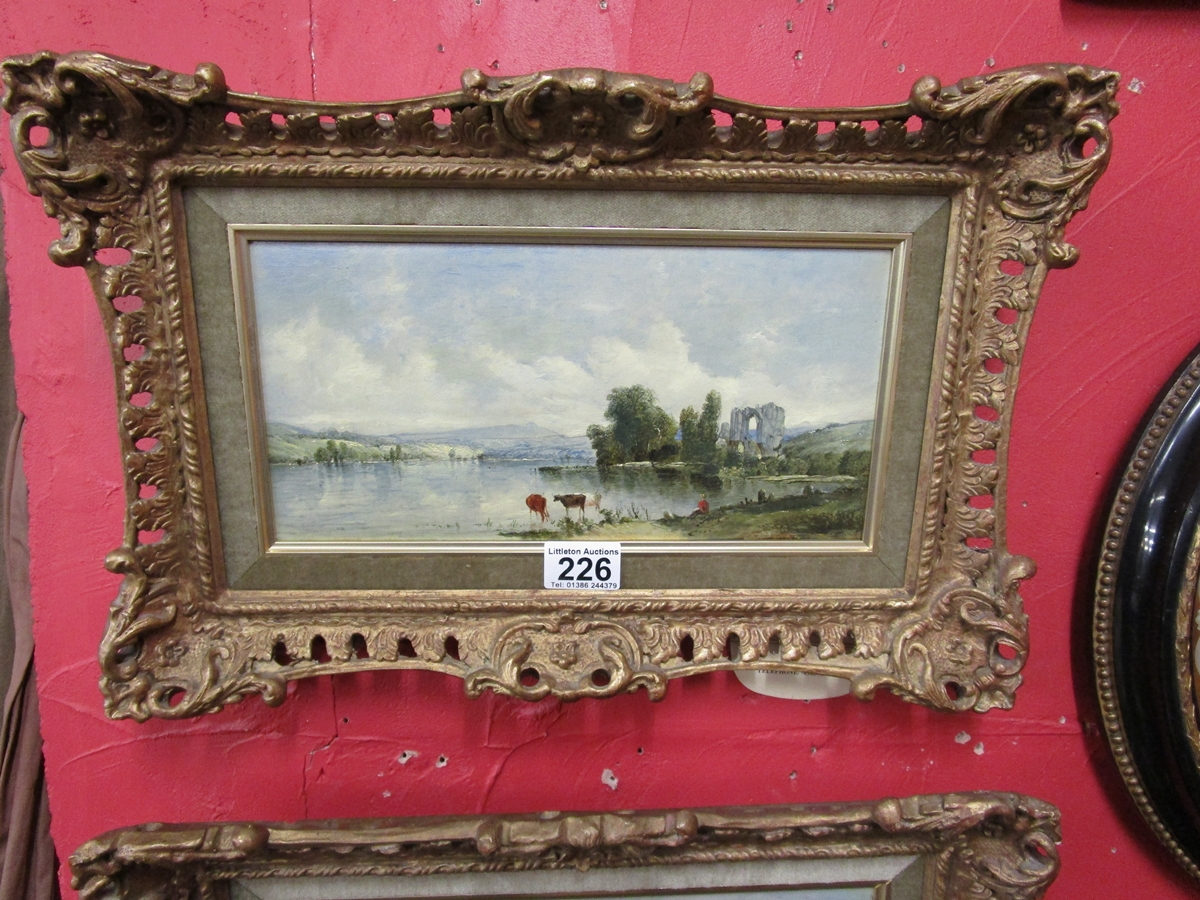 Pair of fine early oils in ornate gilt frame - Image 2 of 4