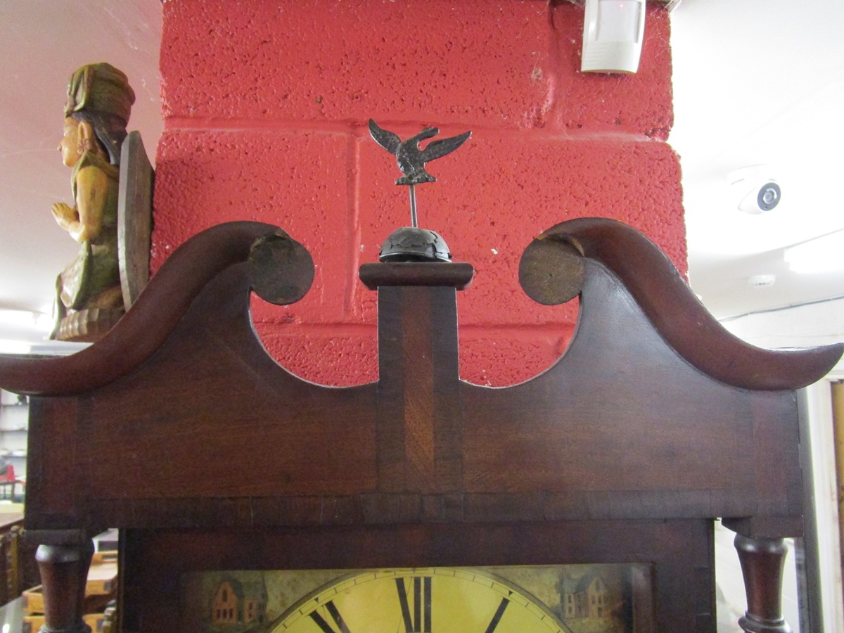 Georgian 8 day grandfather clock by John Mason of Worcester in good working order - Image 2 of 12