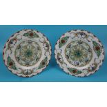 Pair of Royal Worcester Canopic cabinet plates