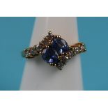 18ct sapphire & diamond ring