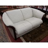 Stressless 2 seater leather sofa