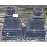 2 cast iron Victorian rain hoppers